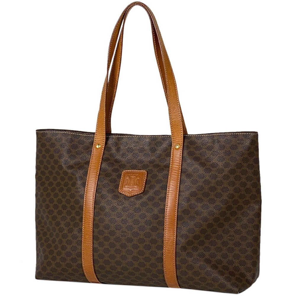 Celine Macadam Pattern Canvas Shoulder Tote Bag B… - image 1